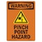 Signmission OSHA, Pinch Point Hazard, 18in X 12in Rigid Plastic, 12" W, 18" L, Portrait, OS-WS-P-1218-V-13417 OS-WS-P-1218-V-13417 - alternate 1